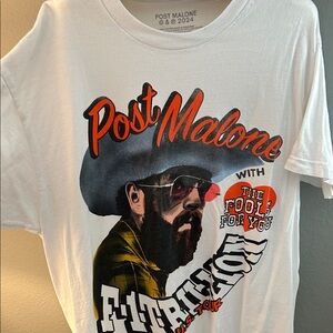 Post Malone White Graphic T-Shirt
